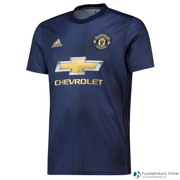 Manchester United Trikot Ausweich 2018-19 Blau Fussballtrikots Günstig